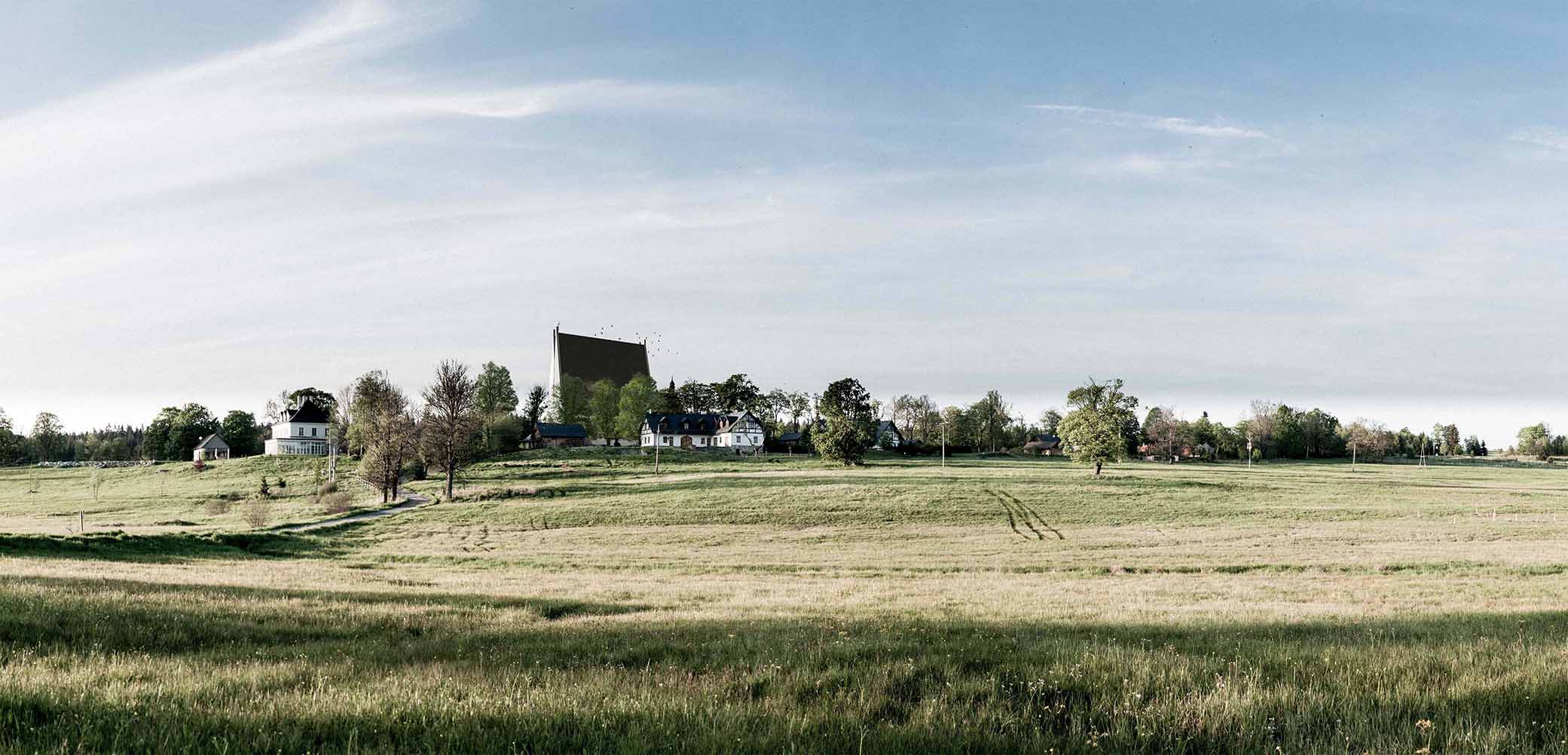 Vizualizace renovovaného kostela Panny Marie Dobré rady v krajině. Autor: Kurz architekti 