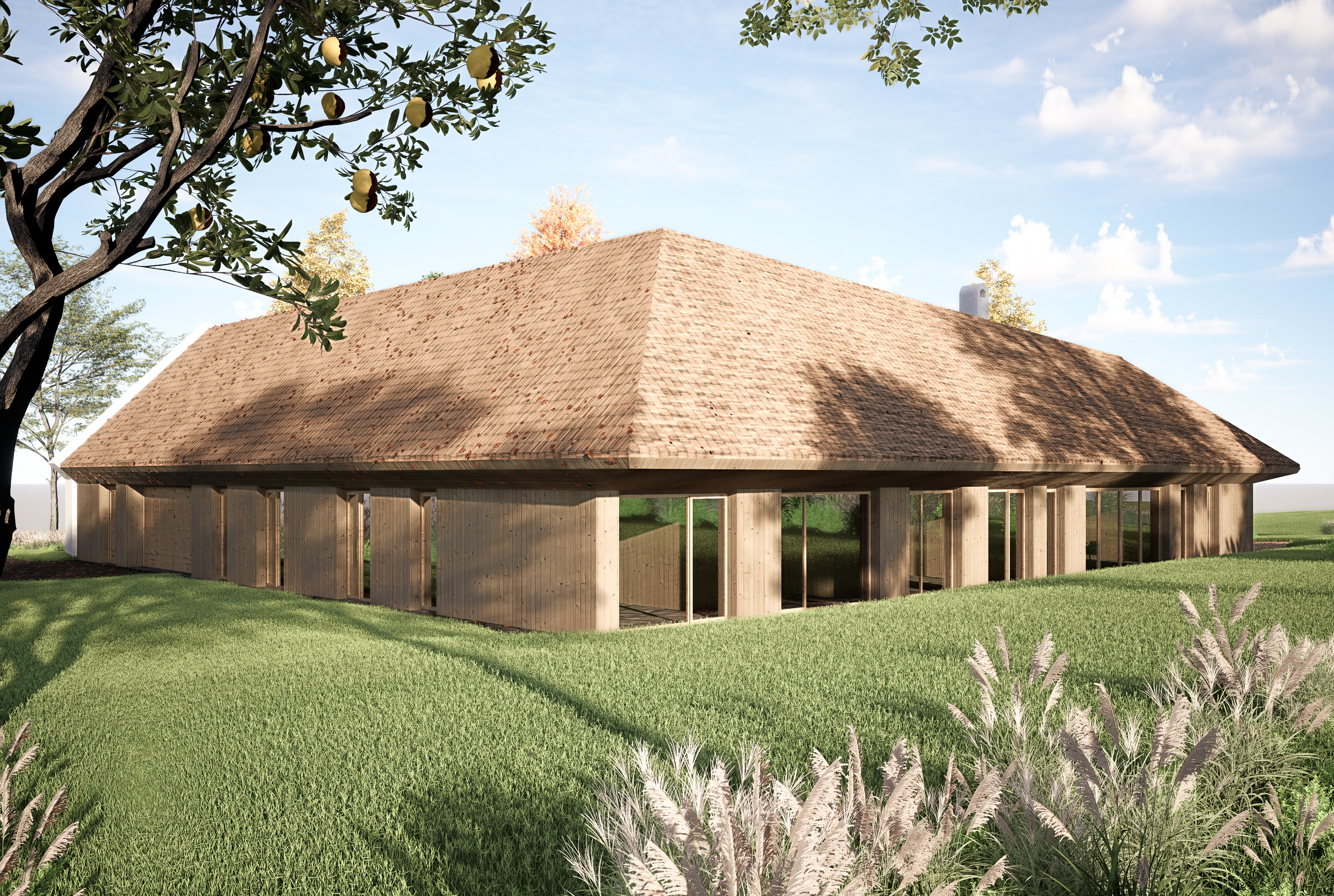 04_KURZ_architects_Nova_farma_ve_Lhote_obytna-cast_otevreni-do-zahrady