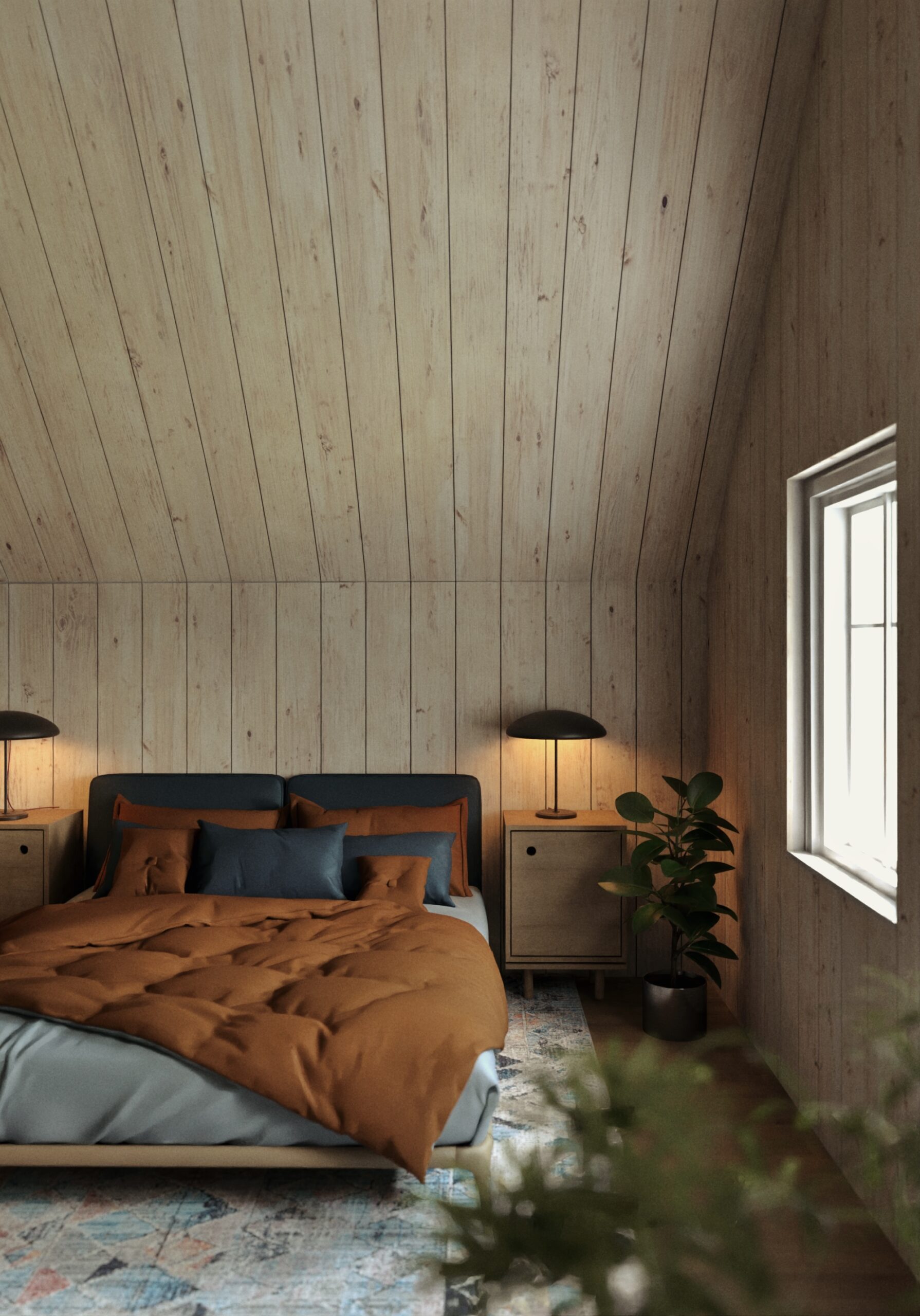 18_Kurz_architects_Chata_pod_lesem_Krystofovo_udoli_podkrovi_pokoj