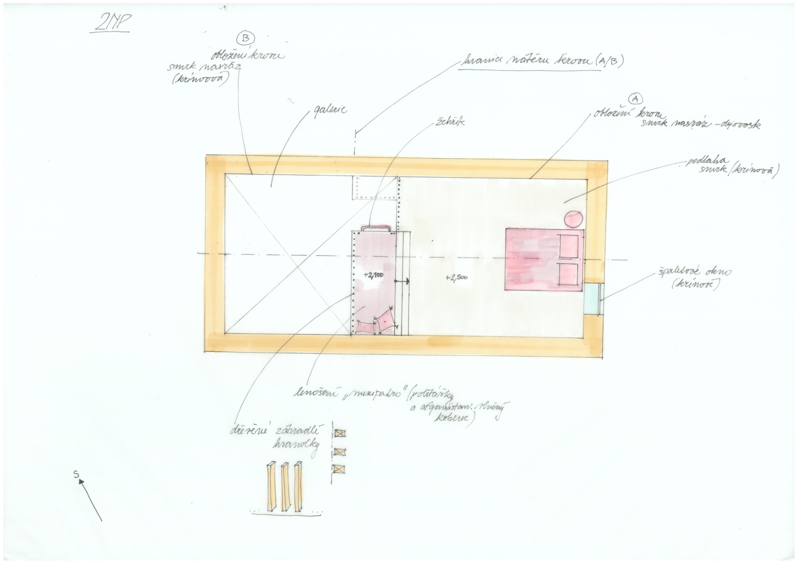 KURZ_architects_Dum-Tri-svetnice_pudorys_2NP