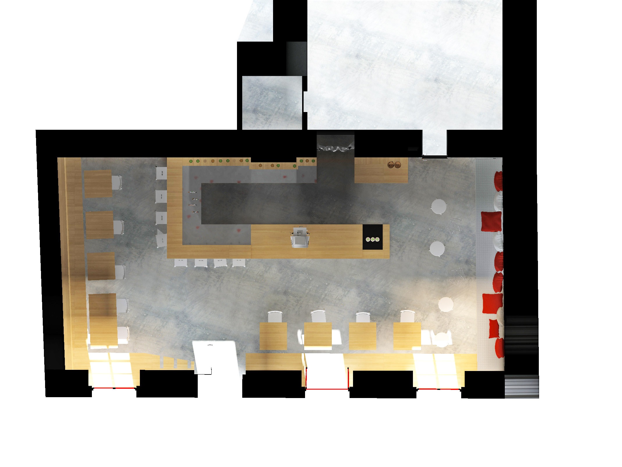 KURZ_architects_kavarna_Cafe_Datel_vizualizace_pudorys